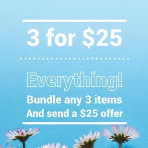Entire closet is 3 items for $25! Happy shopping!